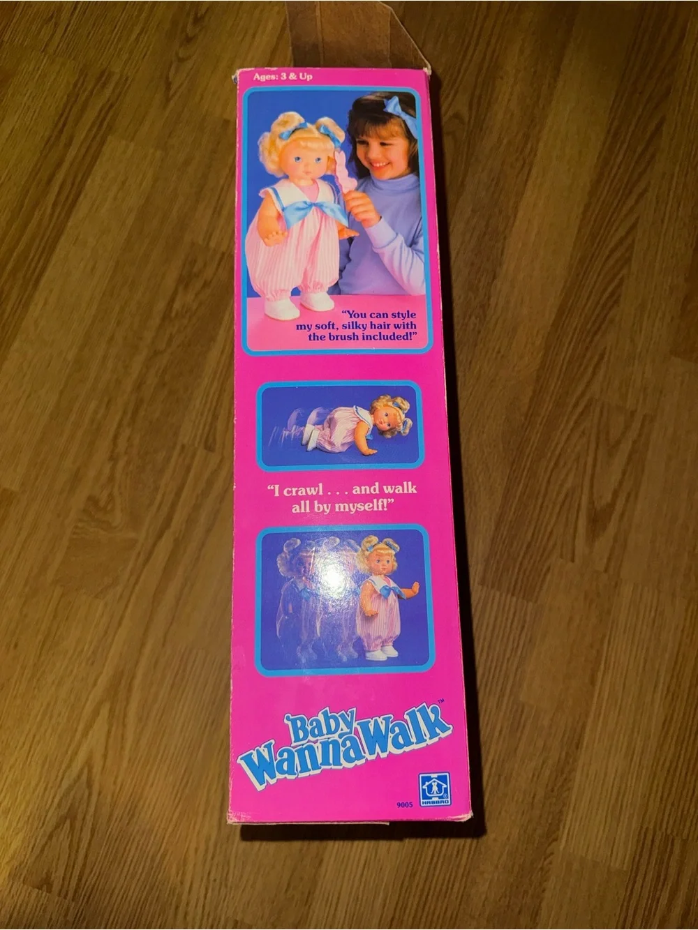 Vintage 1991 Hasbro Baby Wanna Walk baby doll